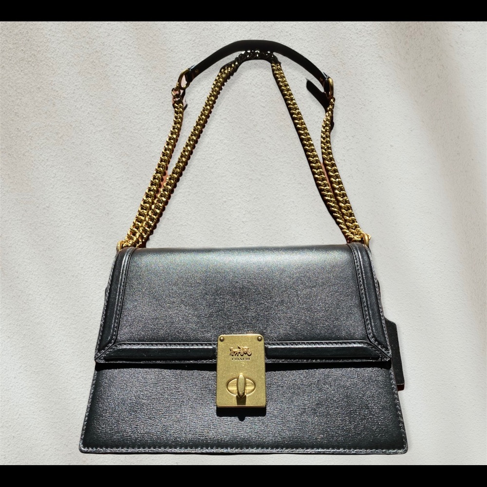 Coach Hutton Shoulder Bag Black